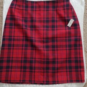 NWT Talbots lined plaid skirt